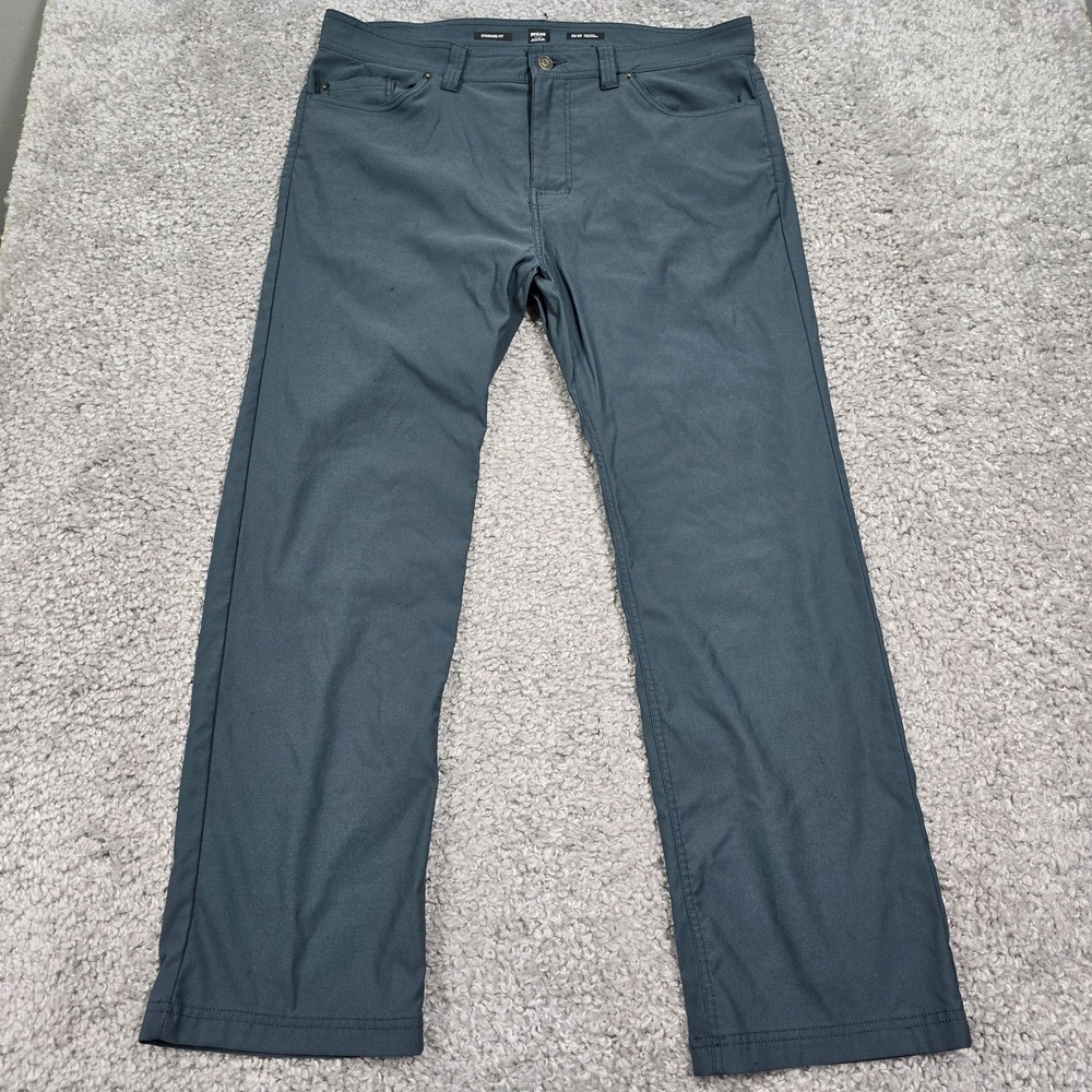 PrAna Mens Brion Stretch Pants Size 38x30 (Fits‎ 34x33) Hiking Travel